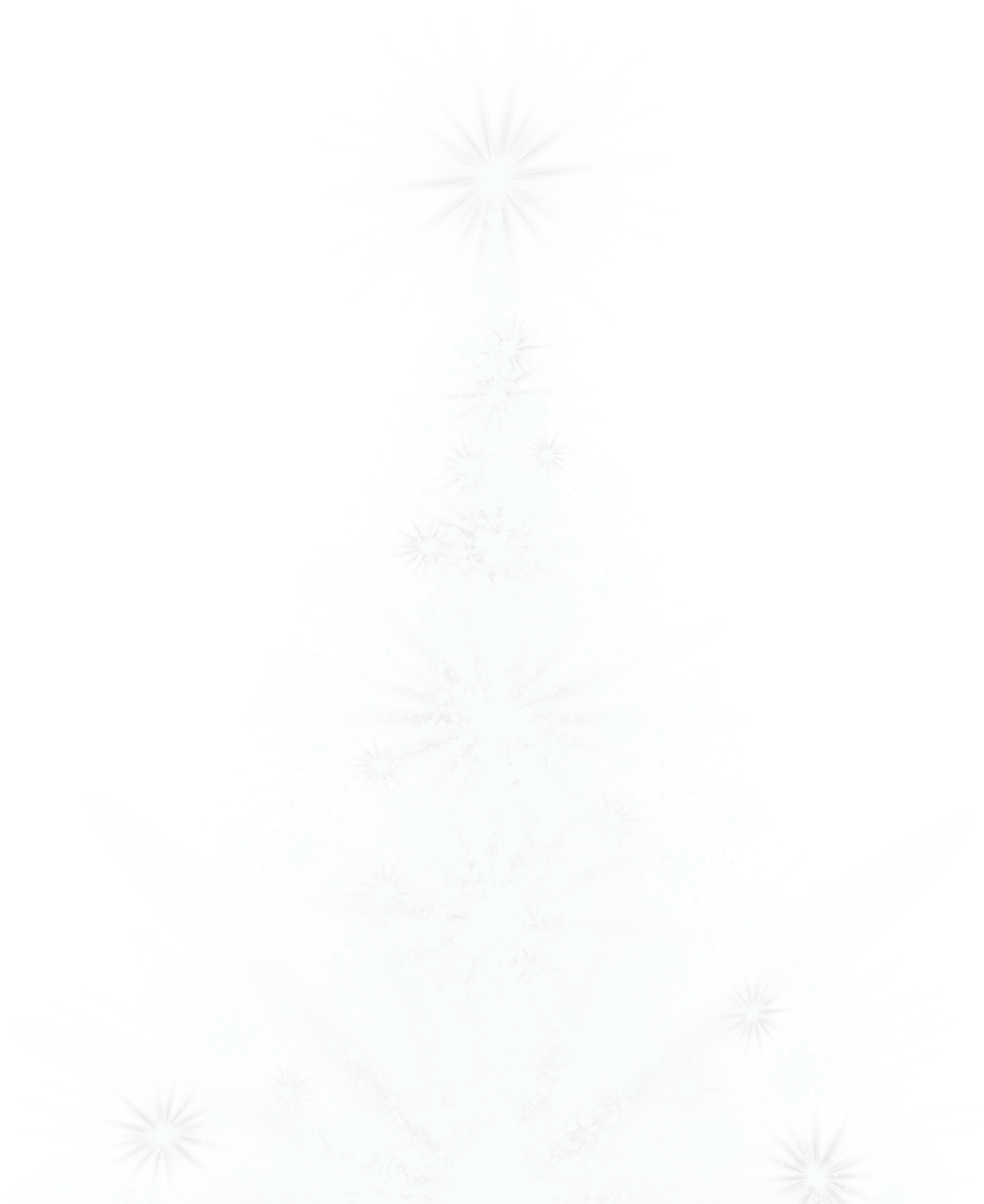 Glowing White Christmas Tree