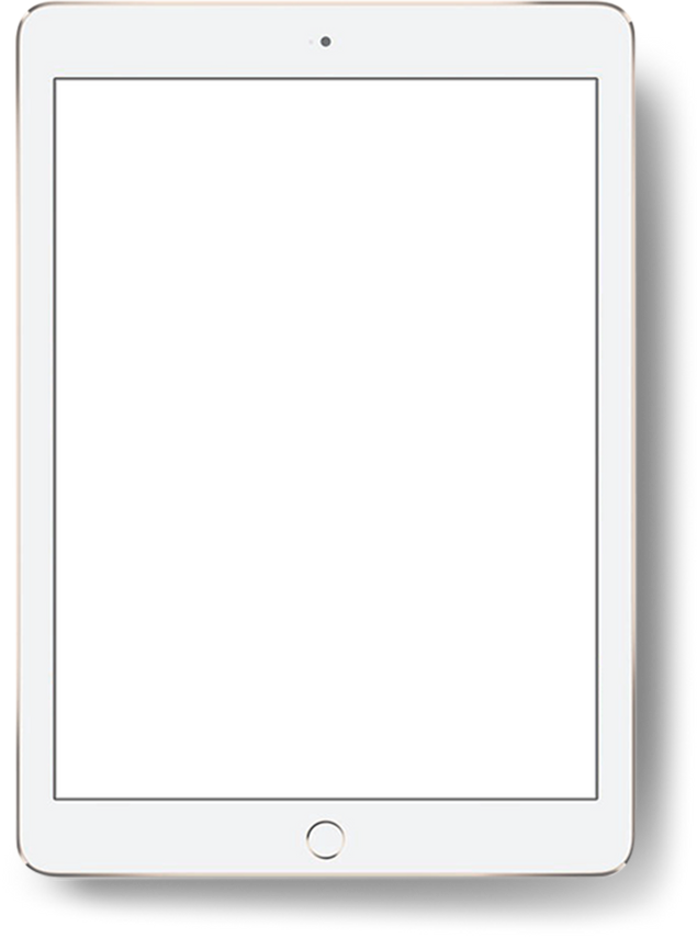 Tablet with White Screen